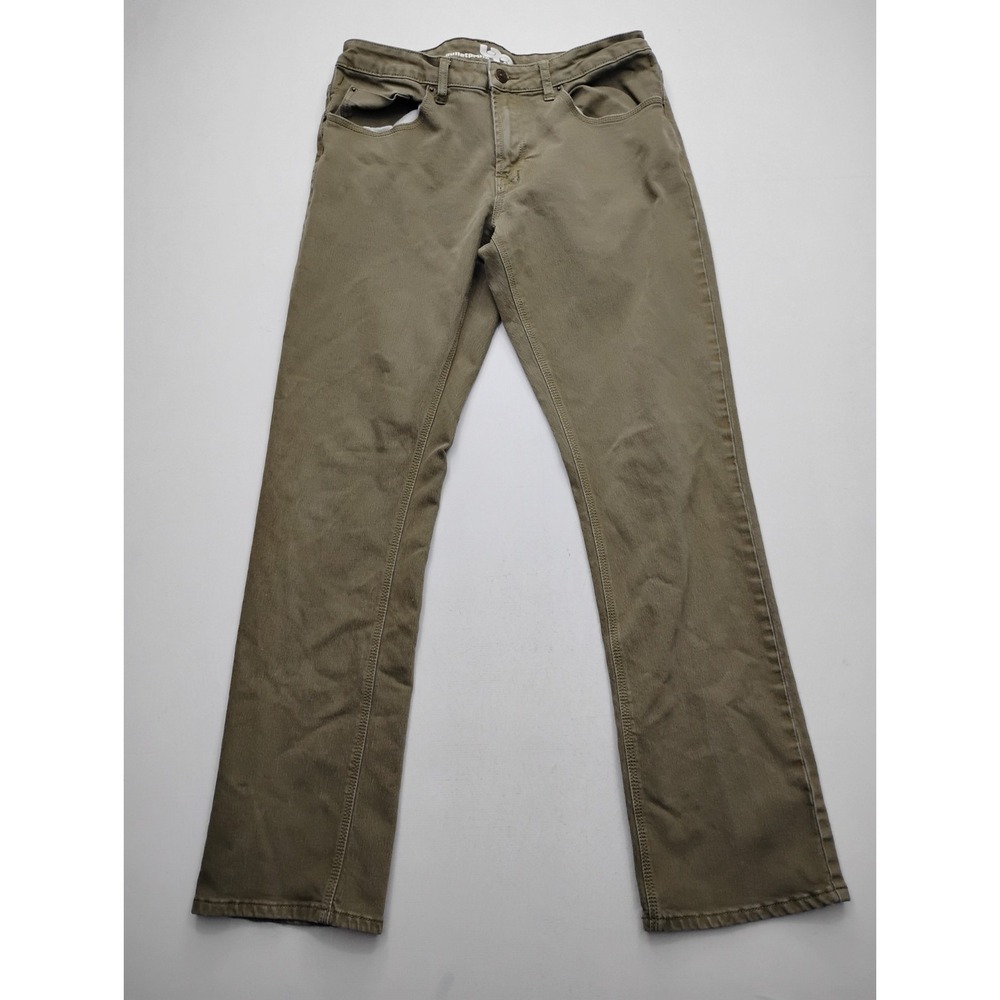 Bulletprufe Men's Gray Slim Fit Straight Leg Low Rise Light Wash Jeans 34x34